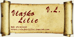Vlajko Lilić vizit kartica